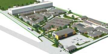Artistic aerial view 3D impressions of the camp